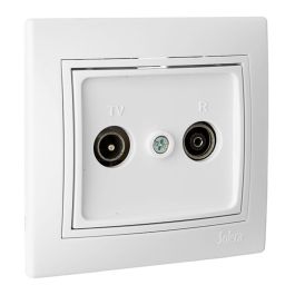 Solera Toma de señal para TV y radio color blanco serie Europa ERP47U Precio: 15.59000058. SKU: S7906876