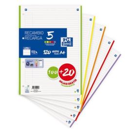Oxford Recambio 100H + 20H Gratis A4 OptikPaper 90 gr, 5 Bandas Colores, 4 Taladros, Compatible con SCRIBZEE Precio: 4.58999948. SKU: B15J7JEFEY