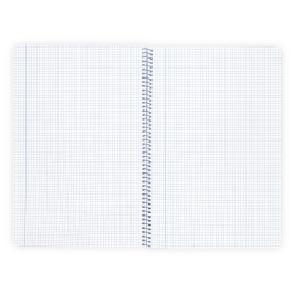 Liderpapel wonder Cuaderno espiral A4 tapa plástico 80 hojas 90gr cuadro 4mm con margen color rojo