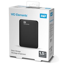 Western Digital WD Elements Portable disco duro externo 1500 GB Negro WDBU6Y0015BBK-WESN
