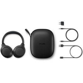 Philips TAH8506BK/00 Auriculares Bluetooth Inalámbricos Diadema con Cancelación de Ruido Activa y 60 Horas de Batería, Negro