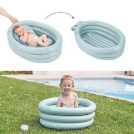 Babymoov AQUADOTS Bañera Hinchable Compacta para Bebé con Tumbona Extraíble, Fondo Cómodo y Válvula Antirretorno, Desde el Nacimiento