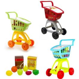 Carro de compra con frutas, verduras y cajas de alimentos - modelos surtidos Carro de compra con frutas, verduras y cajas de alimentos - modelos surtidos