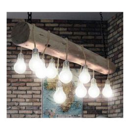 Guirnalda a Pilas 10 Bombillas LED Luz Cálida 2.55m Cable Yute