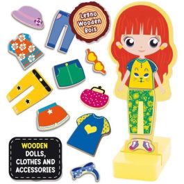 Lisciani Giochi LIS8008324098361 Muñeca de madera para crear fantásticos conjuntos Método Montessori