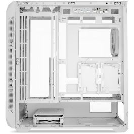 Sharkoon AK5M RGB Torre Midi ATX Blanca con Panel Cristal Templado y Malla, 4 Ventiladores PWM RGB 120mm, Soporte Dual Radiador 360mm