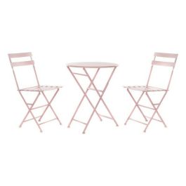 Conjunto de Mesa con 2 Sillas DKD Home Decor MB-177410 Rosa 60 x 60 x 75 cm (3 pcs) Precio: 135.49999991. SKU: S3012883