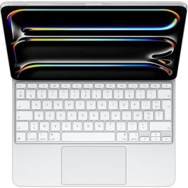 Apple Magic Keyboard para iPad Pro 13 (M4) Blanco con Trackpad, 14 Teclas de Función, USB-C y Diseño Flotante con Protección Doble