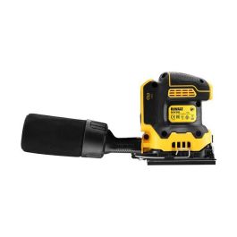 DeWALT DCW200NT-XJ Lijadora de Hoja Orbital a Batería 18V sin Escobillas, Velocidad Variable 8000-13500 OPM, Ø Orbital 1.6 mm, Incluye Adaptador para Aspiración