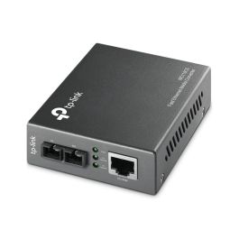 TP-Link MC110CS Convertidor de Medio Fast Ethernet Fibra Óptica Monomodo 100BASE-FX a Ethernet UTP 100Base-TX SC 1310nm 20km Negro