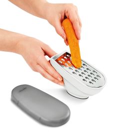 Metaltex Rallador con Contenedor Rap-box 21 cm Acero Inoxidable Cuerpo ABS con Tapa Conservadora Antideslizante