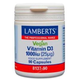 LAMBERTS Vitamina D3 1000 UI Vegan 90 cápsulas para huesos y sistema inmune Precio: 25.4999998. SKU: B1BZSJLDA7