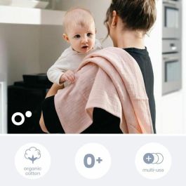 Doomoo Pack de 3 Arrullos Gasa Algodón Orgánico Certificado Oeko-Tex Rosa BAB5400653010787