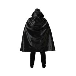 Disfraz Vampiro Hombre Adulto Chaleco Rojo y Capa Negra Talla XS-S para Halloween