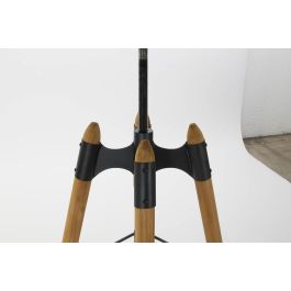 DKD Home Decor Mesita Auxiliar Vintage Natural Negro Metal Madera 60 x 105 x 60 cm