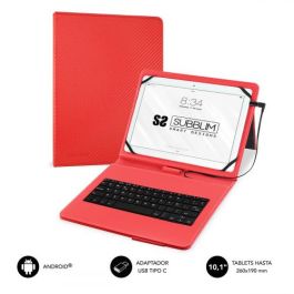 SUBBLIM Funda con Teclado Micro USB - USB C KEYTAB PRO USB 10,1" Red Precio: 20.78999978. SKU: S0433742