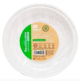 Plato Llano Redondo 17 cm Reutilizable Blanco -100U- Precio: 4.49999968. SKU: B1E73LF4Q5