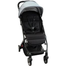 BAMBIKID Cochecito Yuko City Ultracompacto y Ultraligero 6.7kg - Plegado una Mano, desde Nacimiento hasta 15kg - Ideal Viajes Equipaje Mano Gris