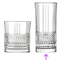 Rcr Cristalleria IT Vaso Alto 370 Ml Brillante Luxion Eco-crystal Glass (6 Unidades) Altura 150 Mm