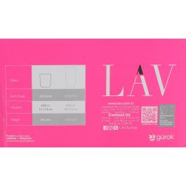 Lav Set 6 Vasos 360 cc Colección Assos (8 Cajas)