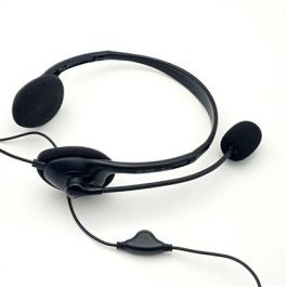 Elbe AU-660-MIC Auriculares Teletrabajo con Micrófono para Oficina y Hogar, Ligeros y Confortables, con Reducción de Ruido