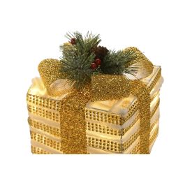 Regalo Navidad Moderna DKD Home Decor Dorado Blanco 25 x 25 x 25 cm Set de 3 Regalo Navidad Moderna DKD Home Decor Dorado Blanco 25 x 25 x 25 cm Set de 3