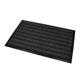 Q-connect Alfombra de Suelo Premium para Interiores Antideslizante Fibra Polipropileno y Fieltro Gris 60x40 cm