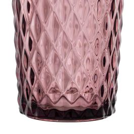 Vaso Rosa Cristal Decoración 8 X 8 X 12,50 cm