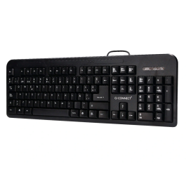 Q-connect Teclado Negro con Cable 1,5 m Compatible Windows
