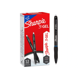 Sharpie Bolígrafo S-Gel Punta Media 0.7 mm Azul (Set de 12) (Set de 12)
