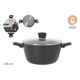 Cacerola con Tapa de Vidrio de Aluminio Forjado 28 cm con 2.8mm de Grosor y 3 Capas (4 Unidades) Precio: 139.9974235. SKU: B1BWMZSZS6