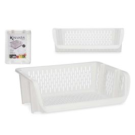 Verdulero Apilable Blanco Kinvara 30x13.5x38.7 cm - Plástico Polipropileno (24 Unidades)