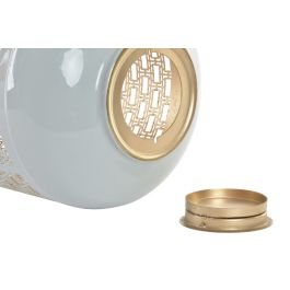 DKD Home Decor Portavelas Rosa y Azul de Aluminio 24 x 60 x 24 cm (2 Unidades)