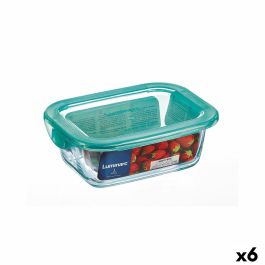 Fiambrera Rectangular con Tapa Luminarc Keep'n Lagon 18,5 x 13 x 6,6 cm Turquesa 1,22 L Vidrio (6 Unidades) Precio: 38.9899994. SKU: S2709387