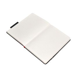 Cuaderno Con Gomilla Antartik Notes Tapa Dura A4 Hojas Rayas Negro Y Rojo 100 Hojas 80 gr Fsc