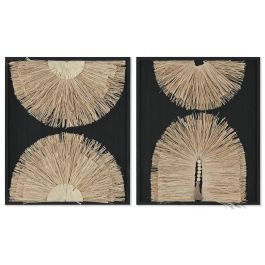 Cuadro Boho DKD Home Decor Negro Natural 3 x 60 x 50 cm (2 Unidades) Precio: 92.50000001. SKU: B1KJFZ3K6M