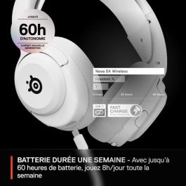 Auriculares inalámbricos para juegos - STEELSERIES - Arctis Nova 5X - Blanco Auriculares inalámbricos para juegos - STEELSERIES - Arctis Nova 5X - Blanco