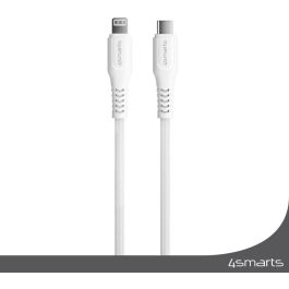 4smarts Cable USB-C a Lightning RapidCord PD 30W 1.5m Plata Blanco