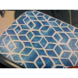 Cojin Boho DKD Home Decor Azul Blanco 10 x 40 x 40 cm