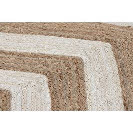 Alfombra DKD Home Decor Scandi Blanco Marrón claro Jute (160 x 230 x 1 cm)