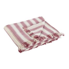 Plaid Basicos DKD Home Decor Rosa Crudo 250 x 150 cm