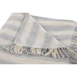 Plaid Basicos DKD Home Decor Gris Crudo 250 x 150 cm