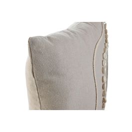 Cojin Boho DKD Home Decor Beige Blanco 45 x 45 cm