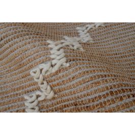 Reposapies Boho DKD Home Decor Natural Blanco 45 x 45 x 45 cm