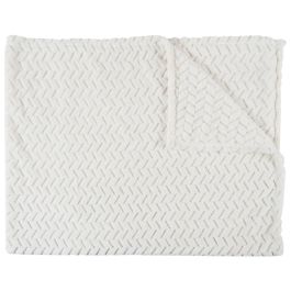 Manta Crema Chevron Home Deco Factory 120x150 cm