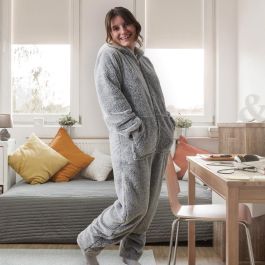 Mono Sherpa Gris Adulto Home Deco Factory