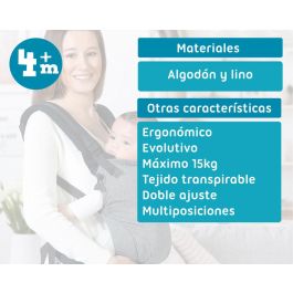 KioKids Portabebés Ergonómico Evolutivo Ajustable con Velcro para Bebés desde 0 Meses - Posición Fisiológica M Ranita - Negro