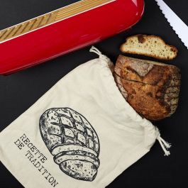 Bolsa para el pan en rebanadas de tela 26x36 cm