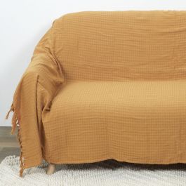 Manta de sofa gofrado 170x250cm amarillo