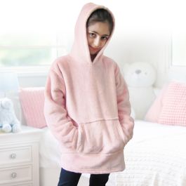 Sudadera con capucha niño rosa